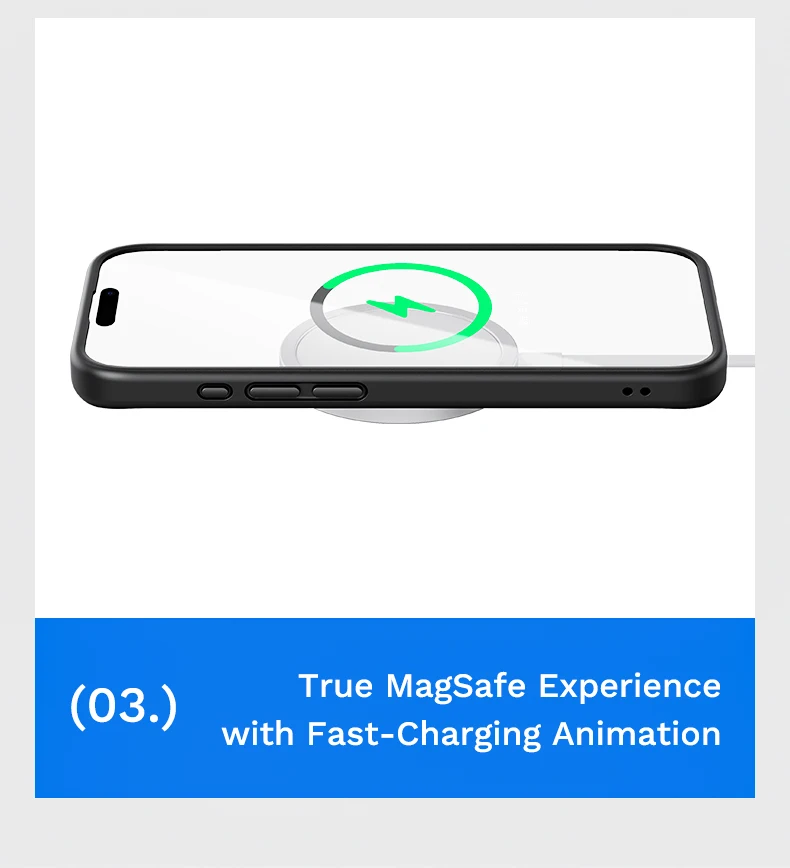 Clear Hard PC Case with N52 Magnet for iPhone 16 Series 6