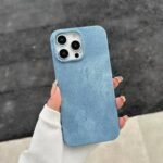 iPhone 17 Magnetic Shockproof Fabric Phone Case - Light Blue, Dark Blue, Gray 3