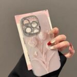 PH199 iPhone 16 Case - Light Pink Tulip Design for iPhone 15 Plus 1