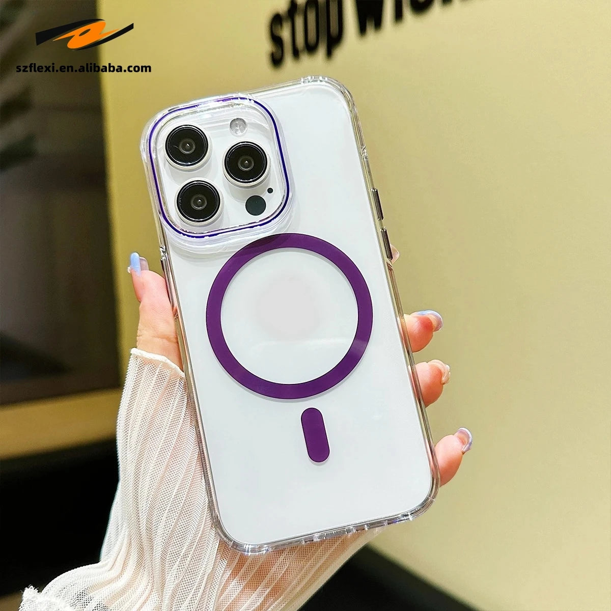 Acrylic Magnetic Protective Case for iPhone Models 10