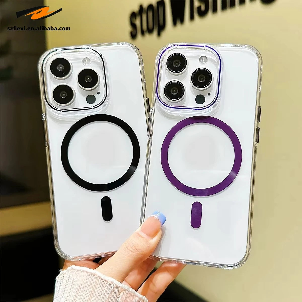 Acrylic Magnetic Protective Case for iPhone Models 2