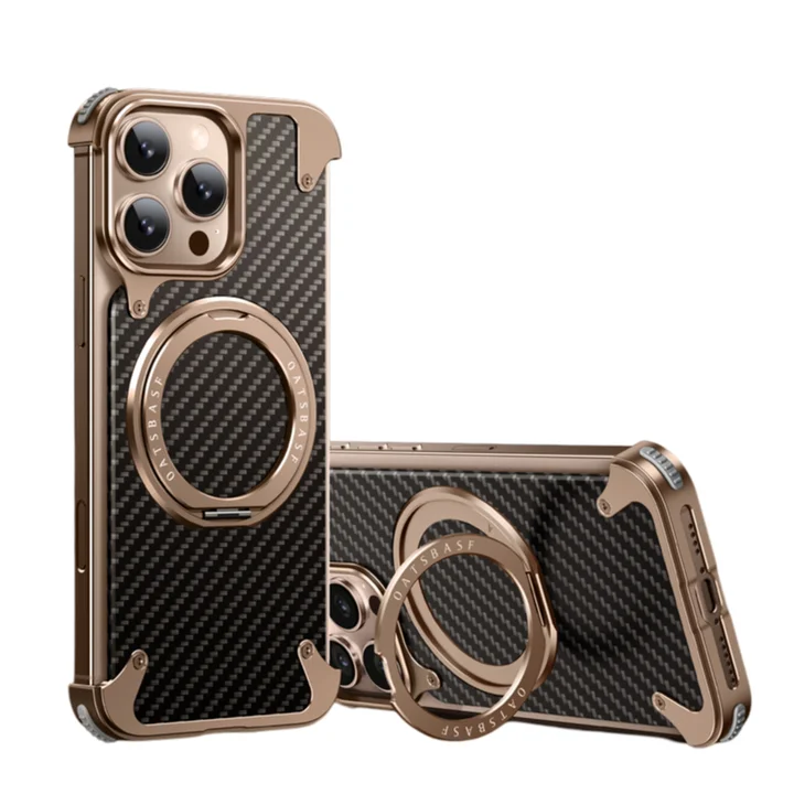 Aluminum Carbon Fiber iPhone Case with Magnetic Stand price in Bangladesh