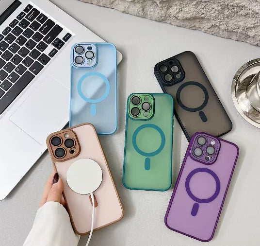 Colorful Macaron Phone Case with Camera Guard for iPhone Models 2