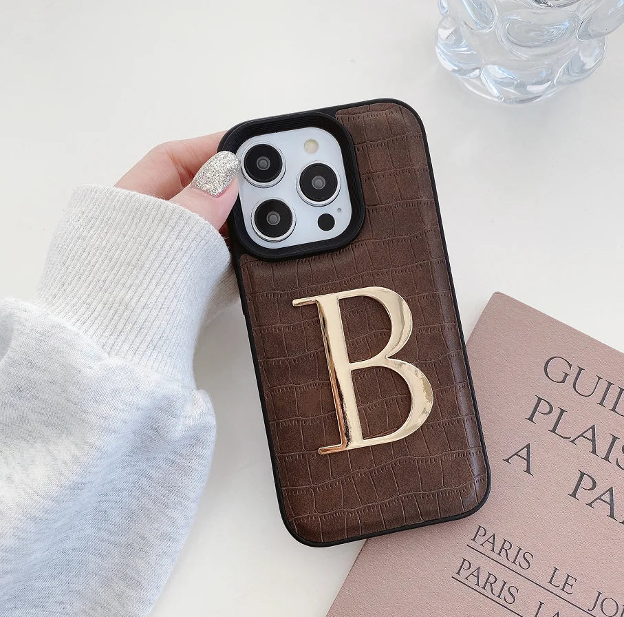 Crocodile Texture Leather Case for iPhone Models 4