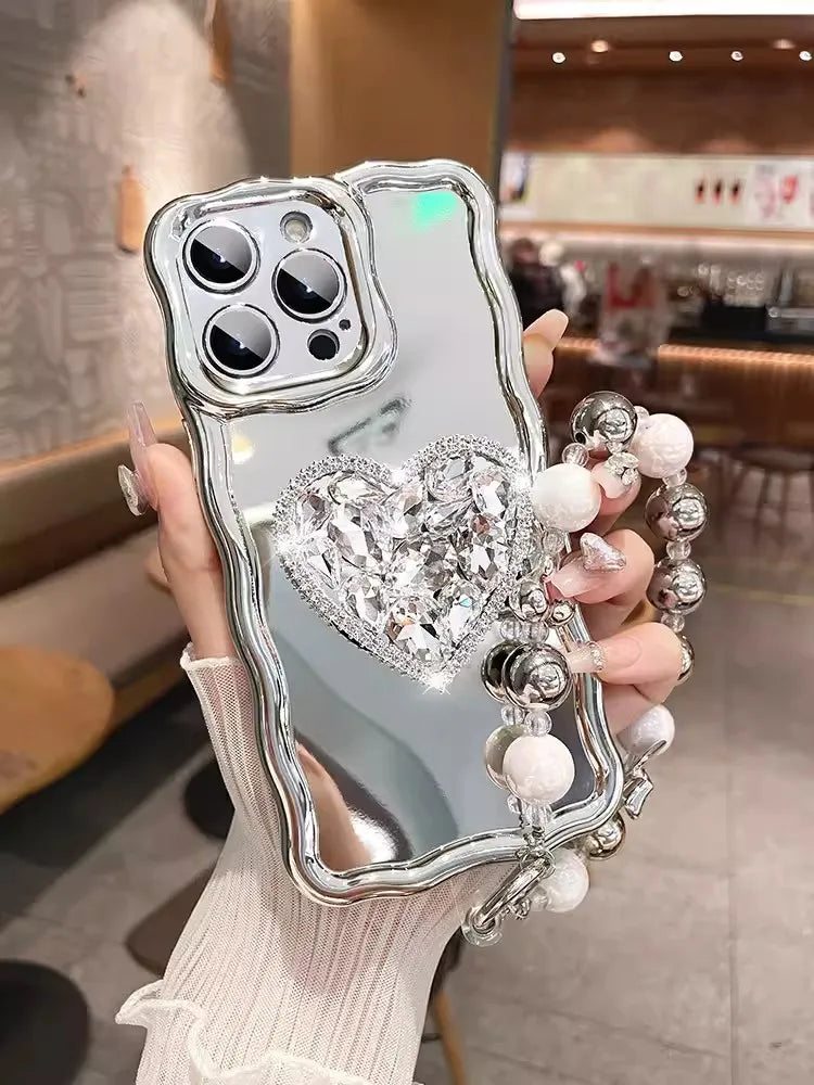 Diamond Lanyard Stand Case iPhone 14 15 16 price in Bangladesh 1