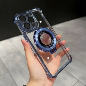 Durable Acrylic iPhone Case with Foldable Metal Support