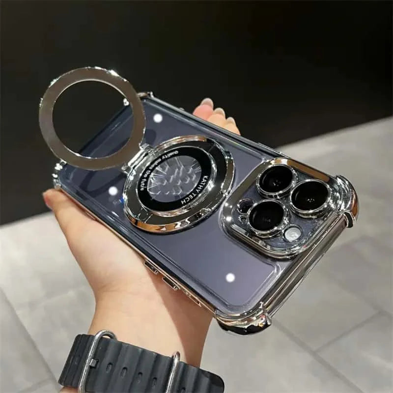 Durable Acrylic iPhone Case with Foldable Metal Support 5