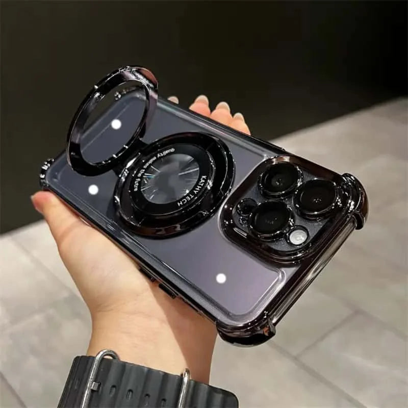 Durable Acrylic iPhone Case with Foldable Metal Support 6