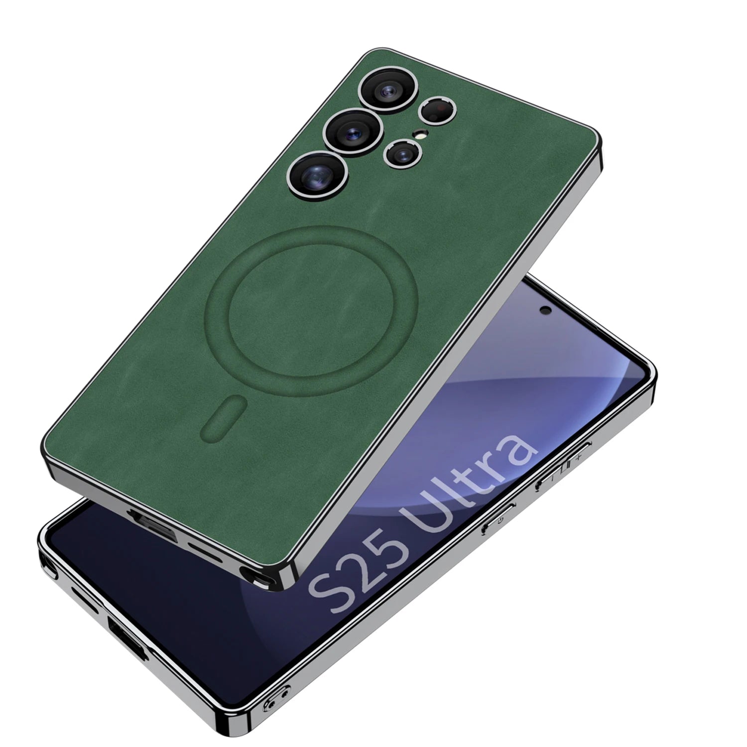 Electroplated Leather Case for Samsung Galaxy Models 1