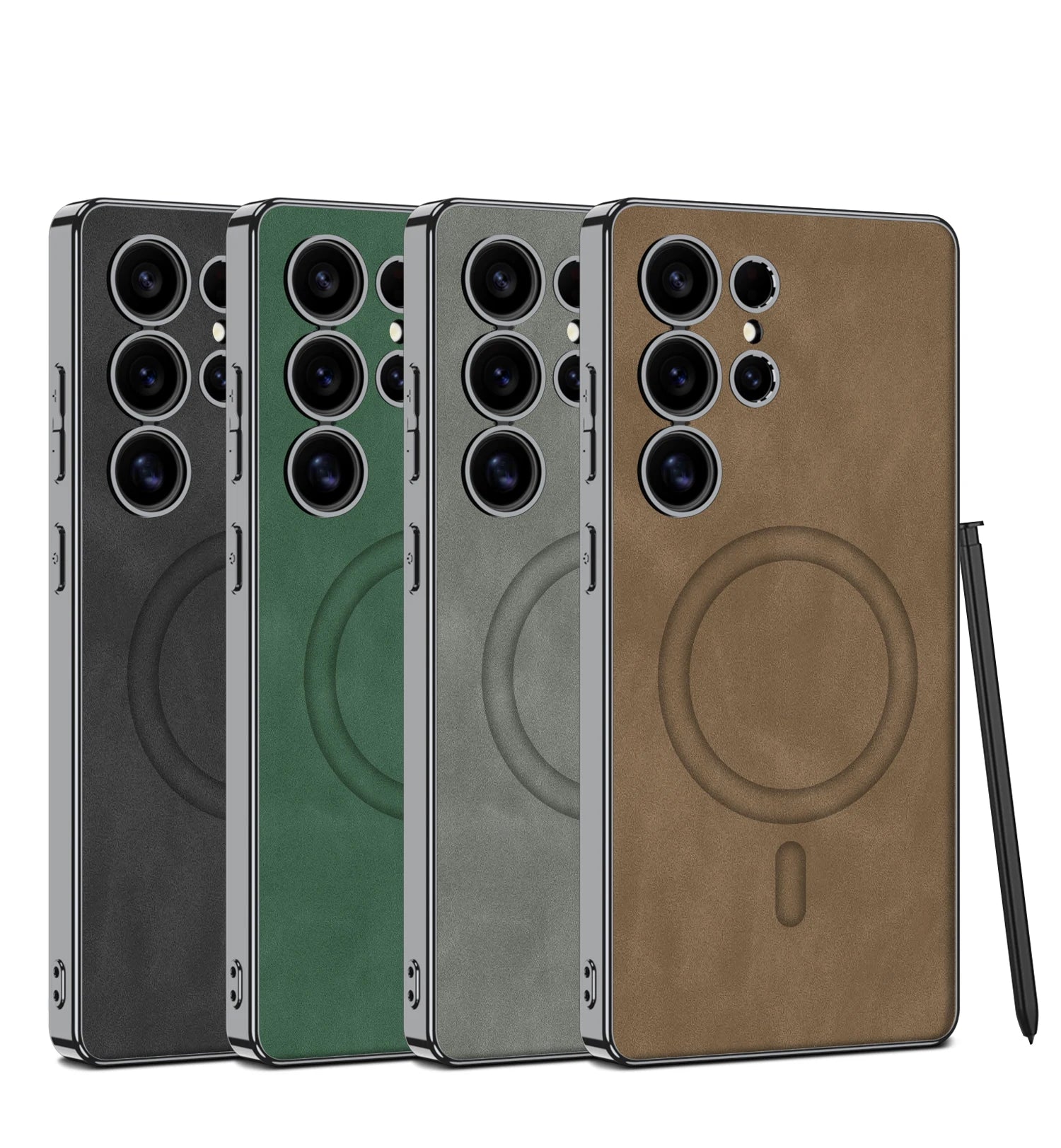 Electroplated Leather Case for Samsung Galaxy Models 3