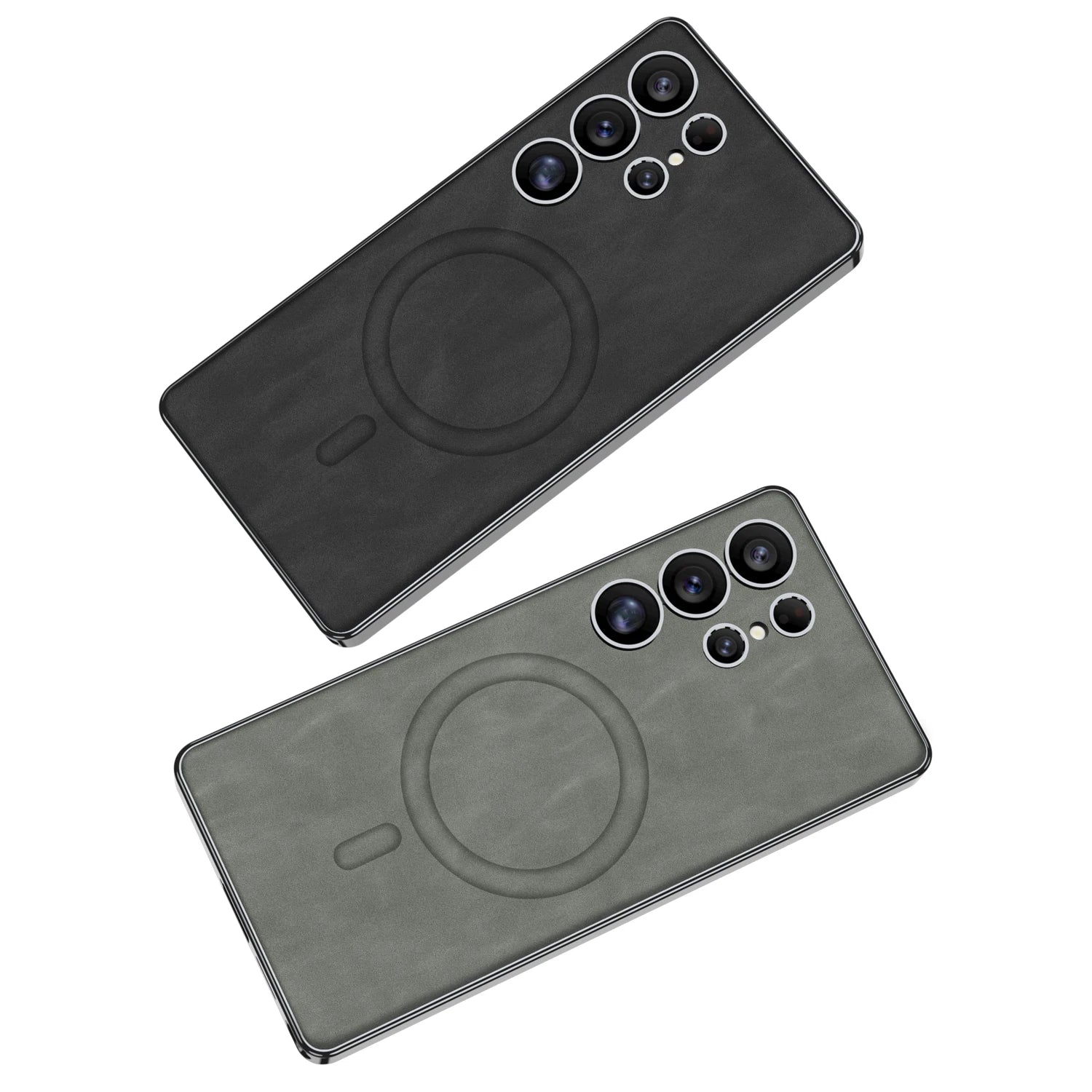 Electroplated Leather Case for Samsung Galaxy Models 5