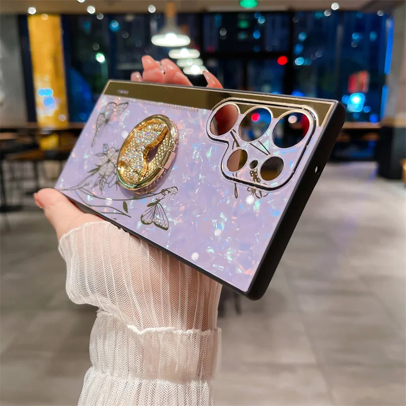 Elegant Butterfly Phone Cover with Ring for Samsung Devices 3