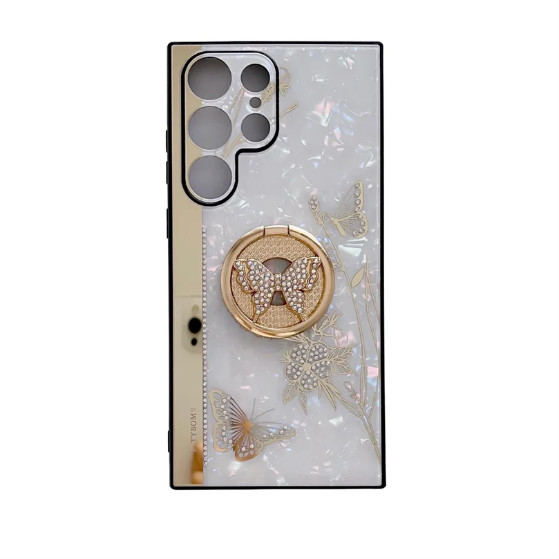 Elegant Butterfly Phone Cover with Ring for Samsung Devices 6