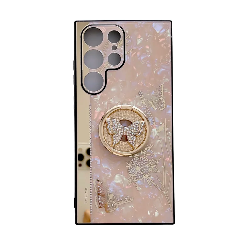 Elegant Butterfly Phone Cover with Ring for Samsung Devices 7