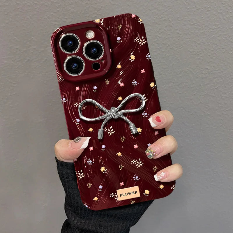Floral Bowknot TPU iPhone Case price in Bangladesh 3