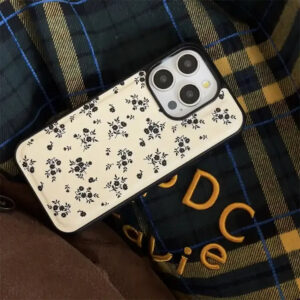 Floral Patterned PU Leather Case for iPhone Models