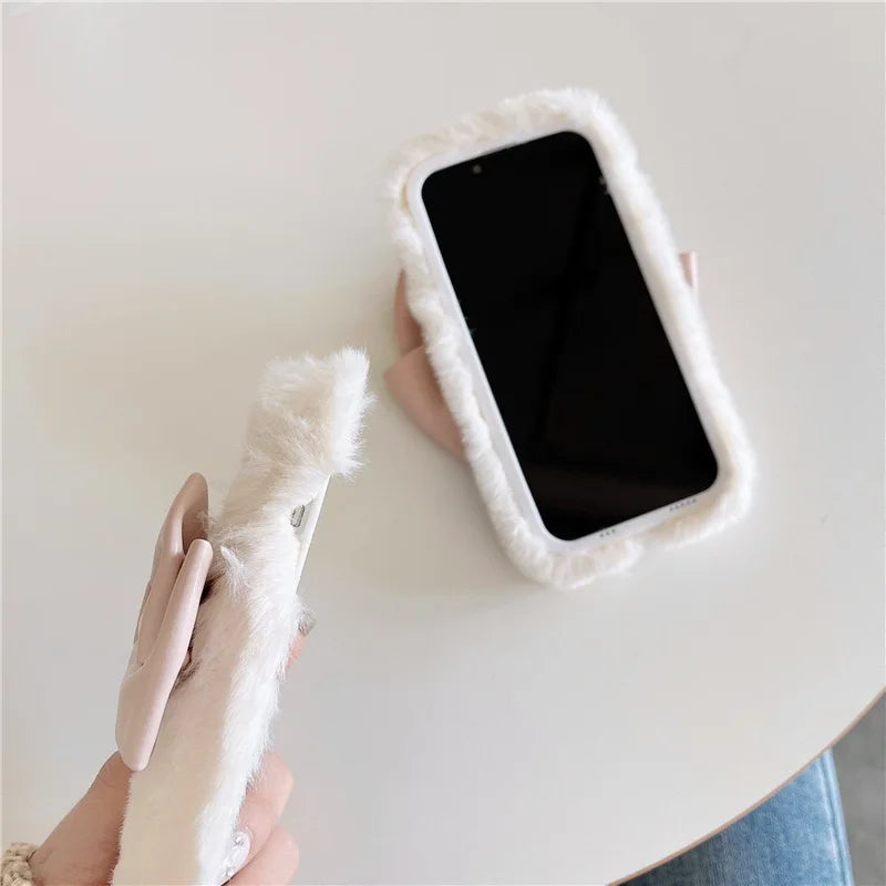 Fluffy Leather Bowknot iPhone Case price in Bangladesh 2