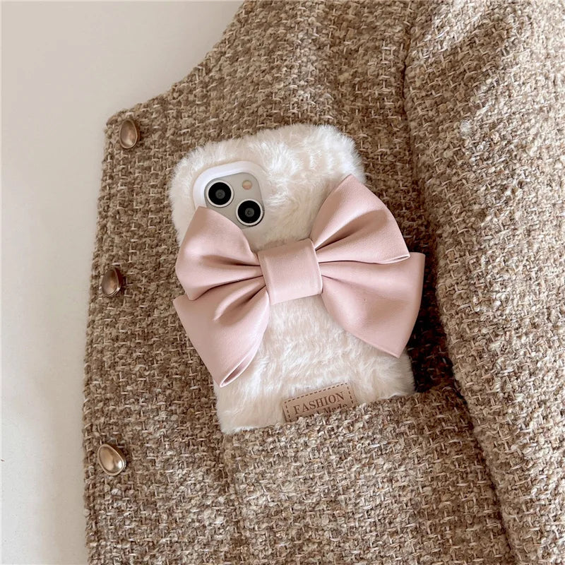 Fluffy Leather Bowknot iPhone Case price in Bangladesh 5