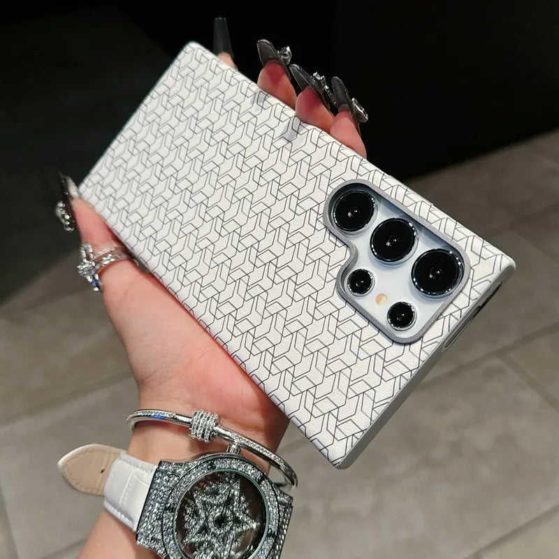 Geometric Leather Phone Case with Fall Protection price in Bangladesh 7