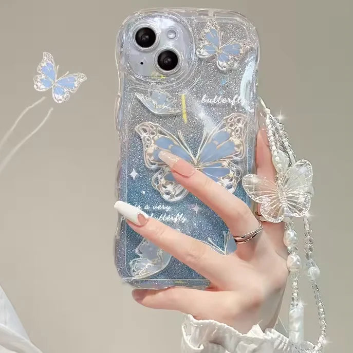 Glitter Butterfly TPU Case for iPhone Models 3