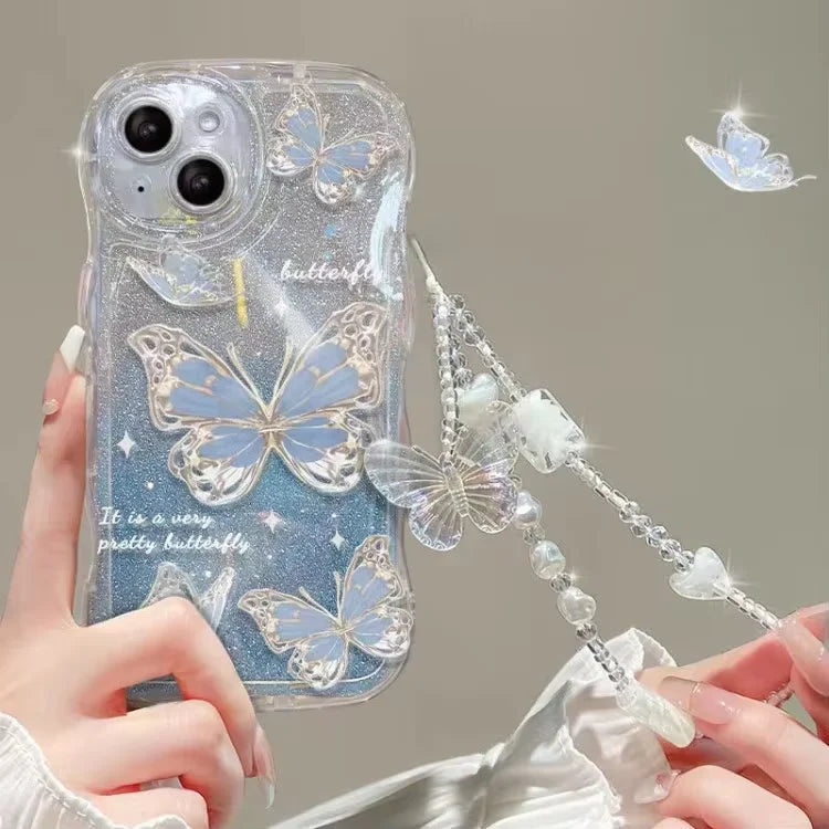 Glitter Butterfly TPU Case for iPhone Models 6