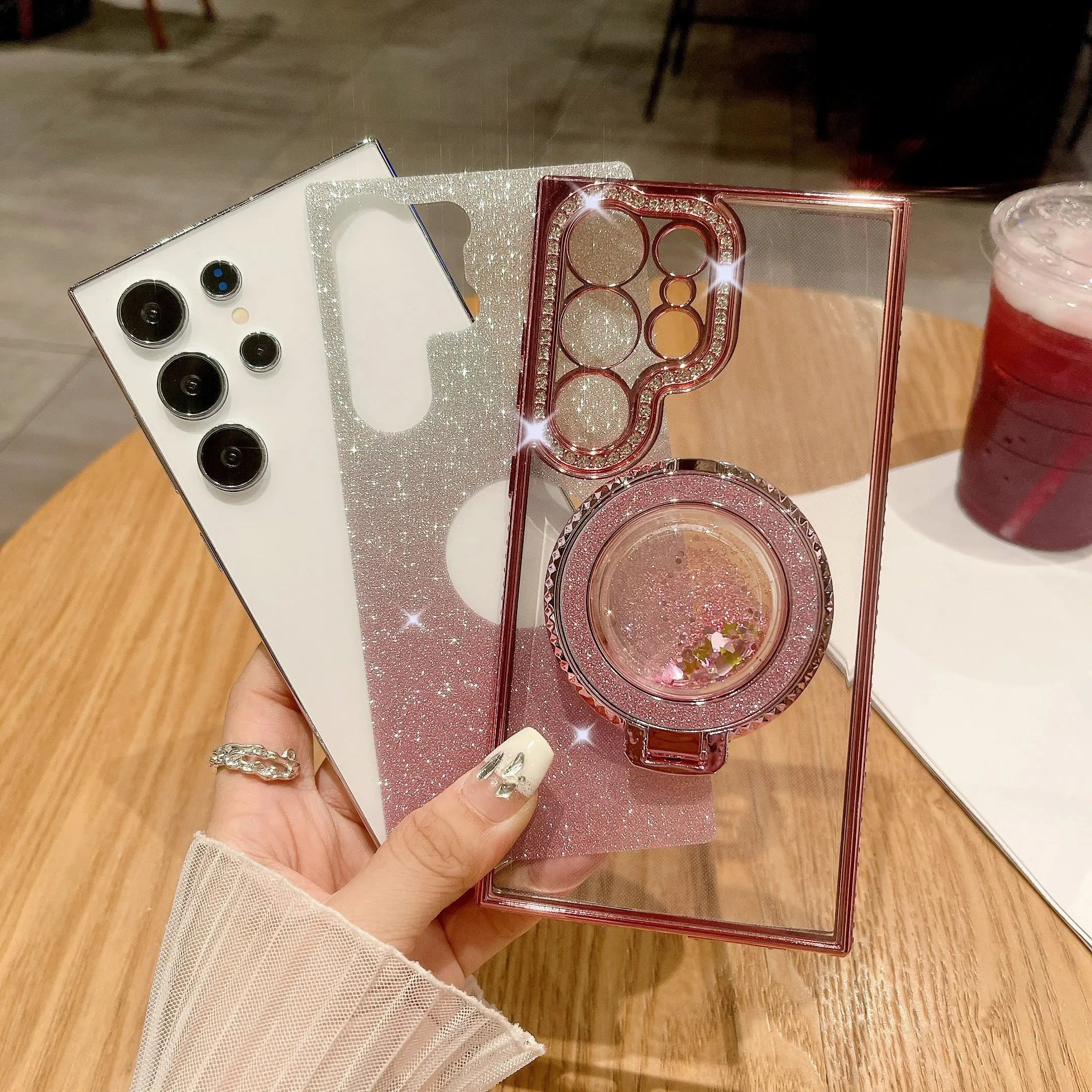 Glittering Magnetic Case with Stand for Samsung Galaxy 1