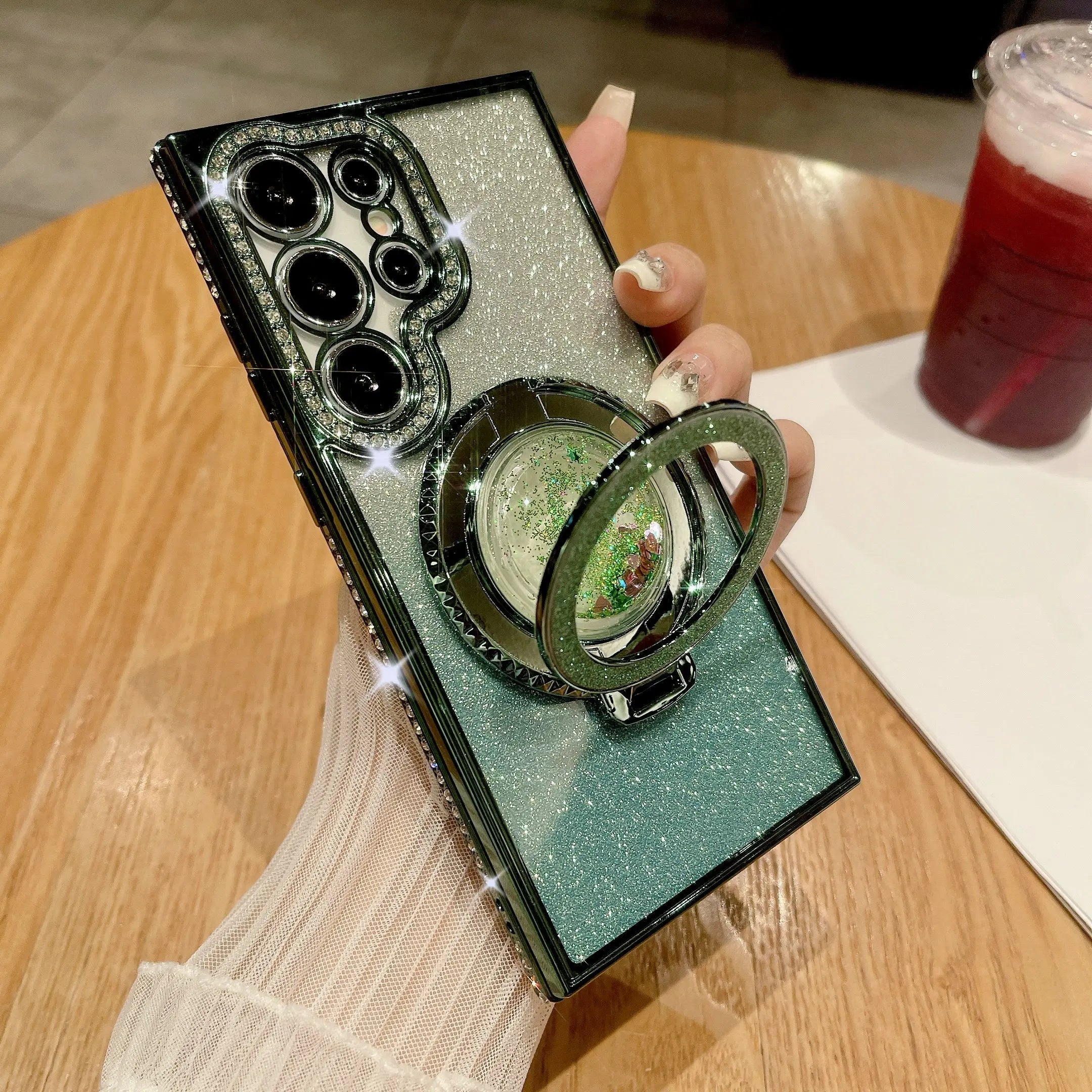 Glittering Magnetic Case with Stand for Samsung Galaxy 10