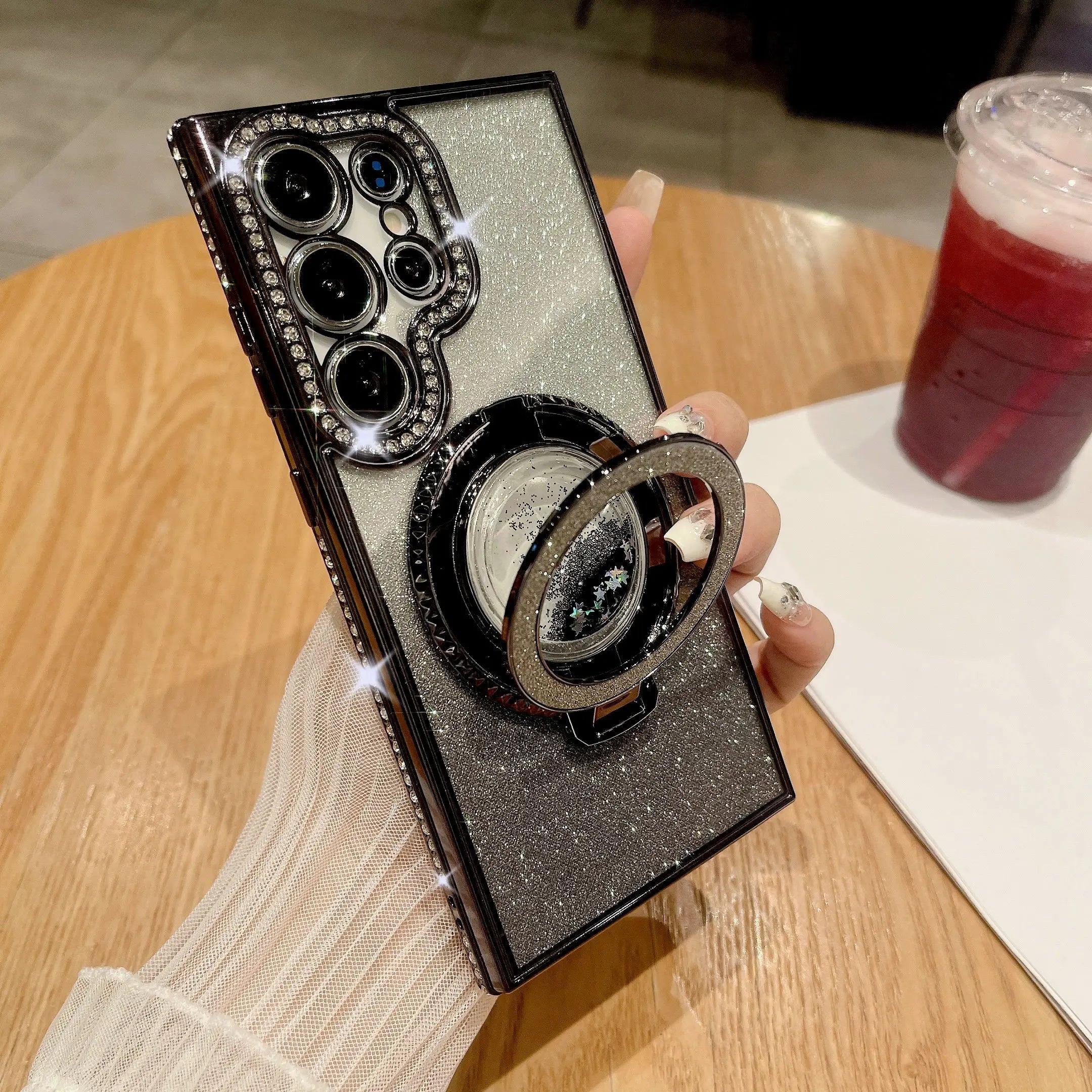 Glittering Magnetic Case with Stand for Samsung Galaxy 6