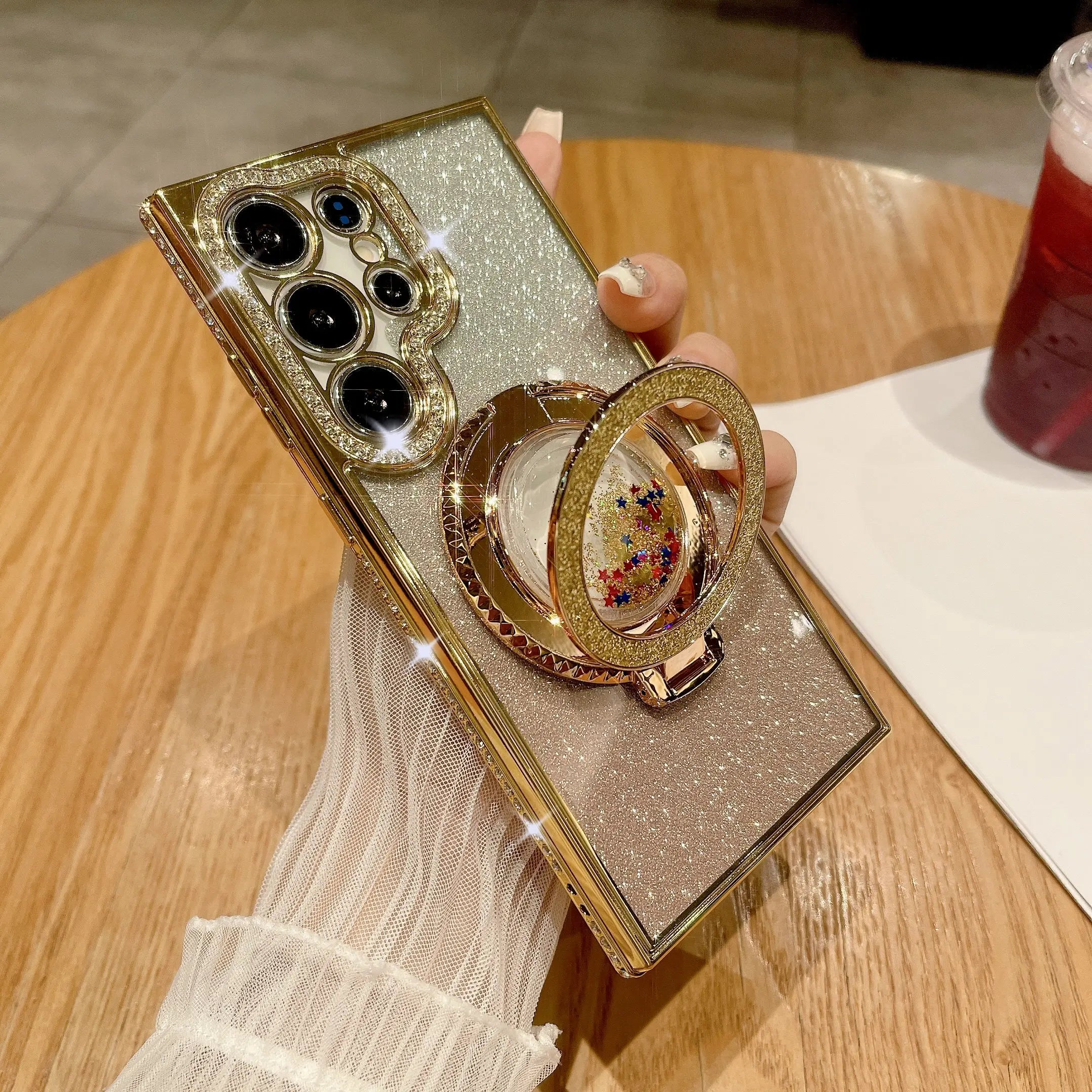 Glittering Magnetic Case with Stand for Samsung Galaxy 8