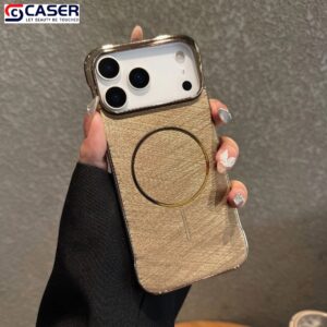 Gold Wire Brocade Magnetic iPhone 17 Series Case price in Bangladesh