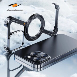 Aluminum Alloy iPhone 15 Pro Max/Plus Case with 360° Magnetic Holder price in Bangladesh