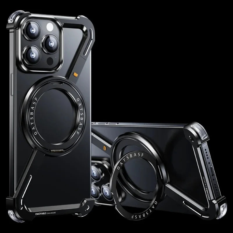 Aluminum Alloy iPhone 15 Pro Max/Plus Case with 360° Magnetic Holder price in Bangladesh 6