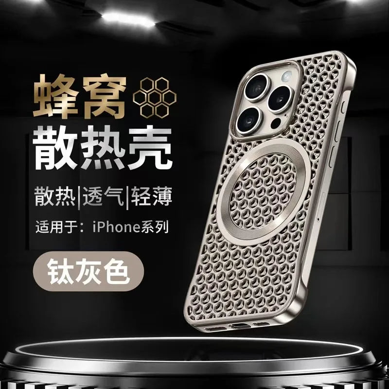iPhone Heat Dissipation Case with Frameless Honeycomb Design 10