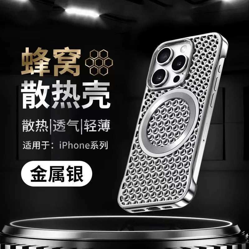 iPhone Heat Dissipation Case with Frameless Honeycomb Design 11