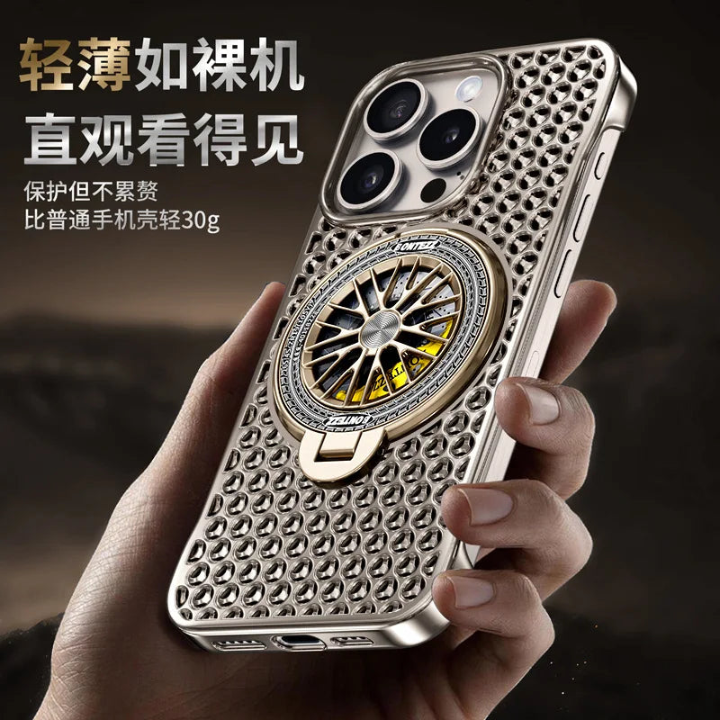 iPhone Heat Dissipation Case with Frameless Honeycomb Design 3