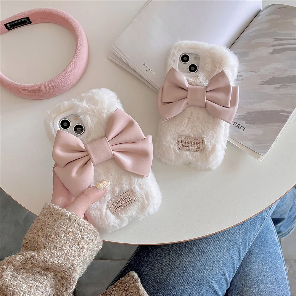 iPhone Plush Bow Shockproof Stylish Case price in Bangladesh