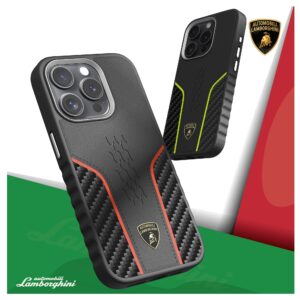 Lamborghini Carbon Fiber Leather Case for iPhone