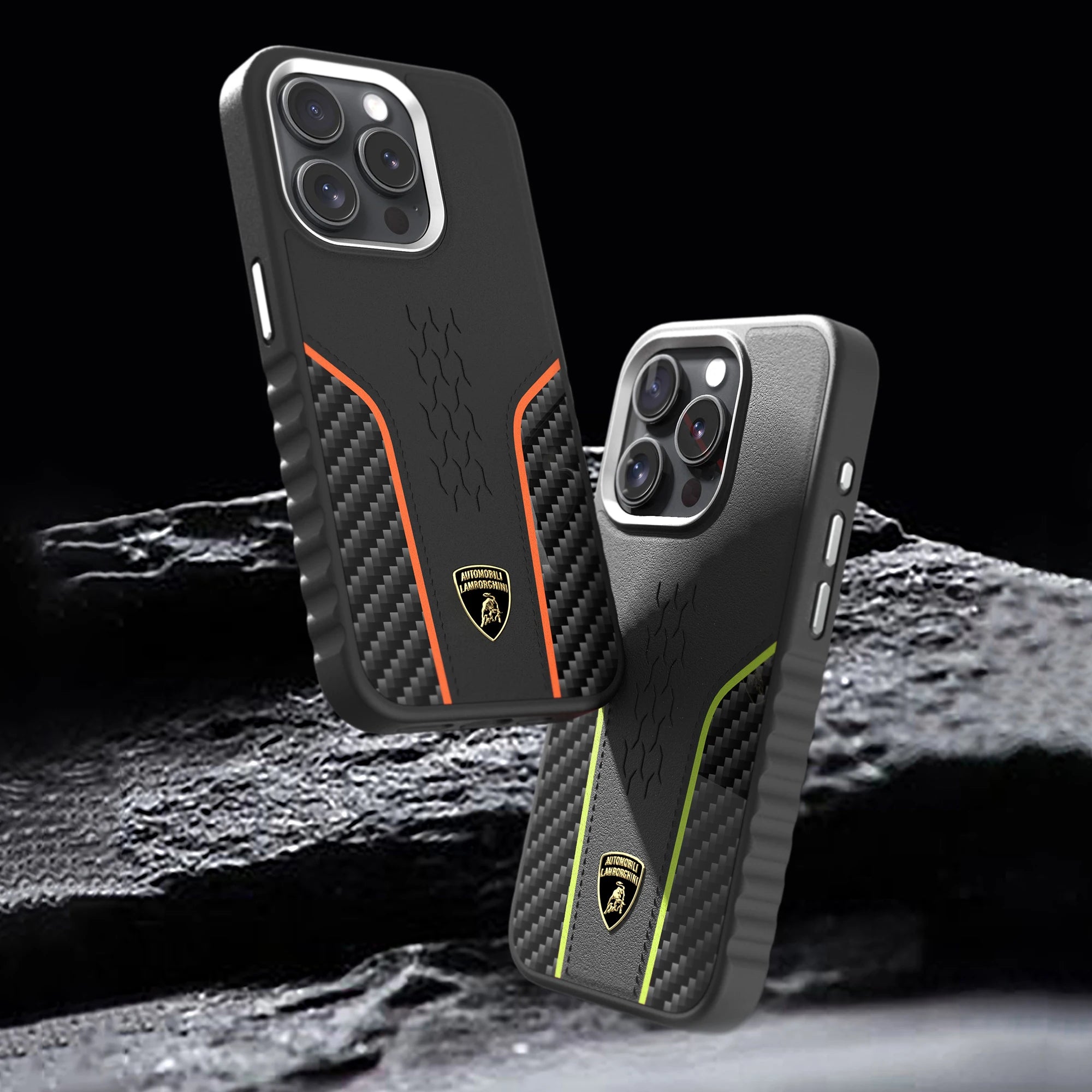 Lamborghini Carbon Fiber Leather Case for iPhone 1