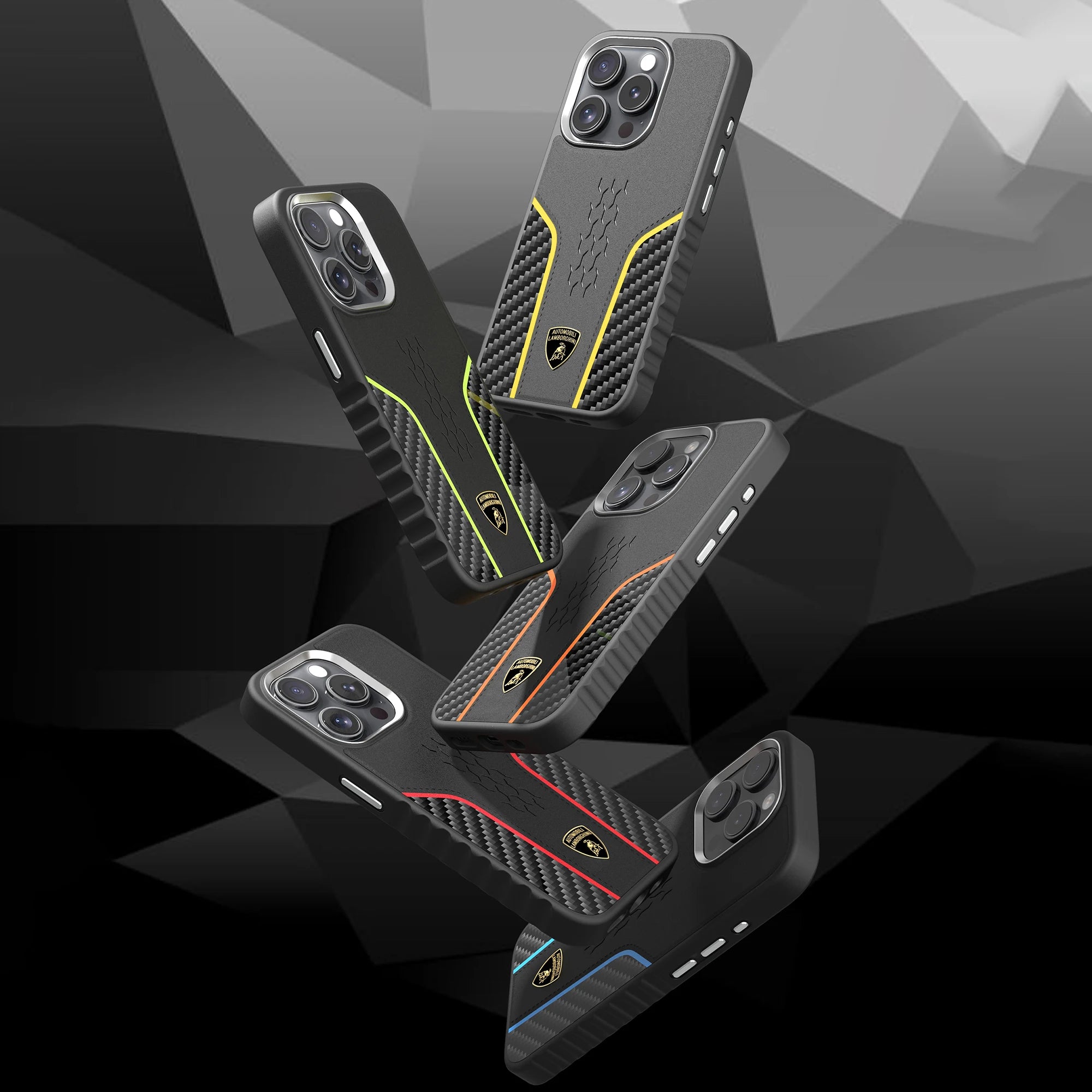 Lamborghini Carbon Fiber Leather Case for iPhone 2