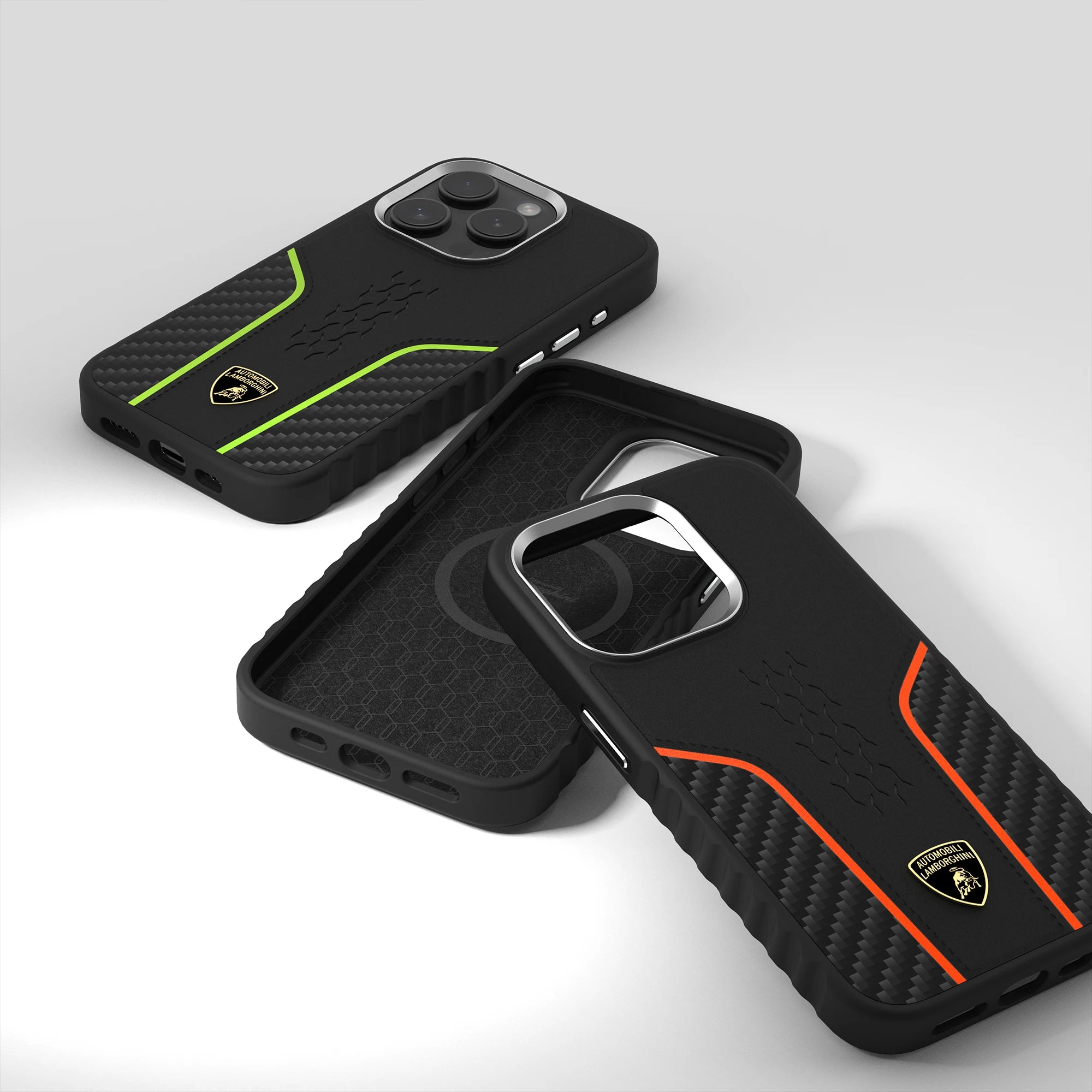 Lamborghini Carbon Fiber Leather Case for iPhone 3
