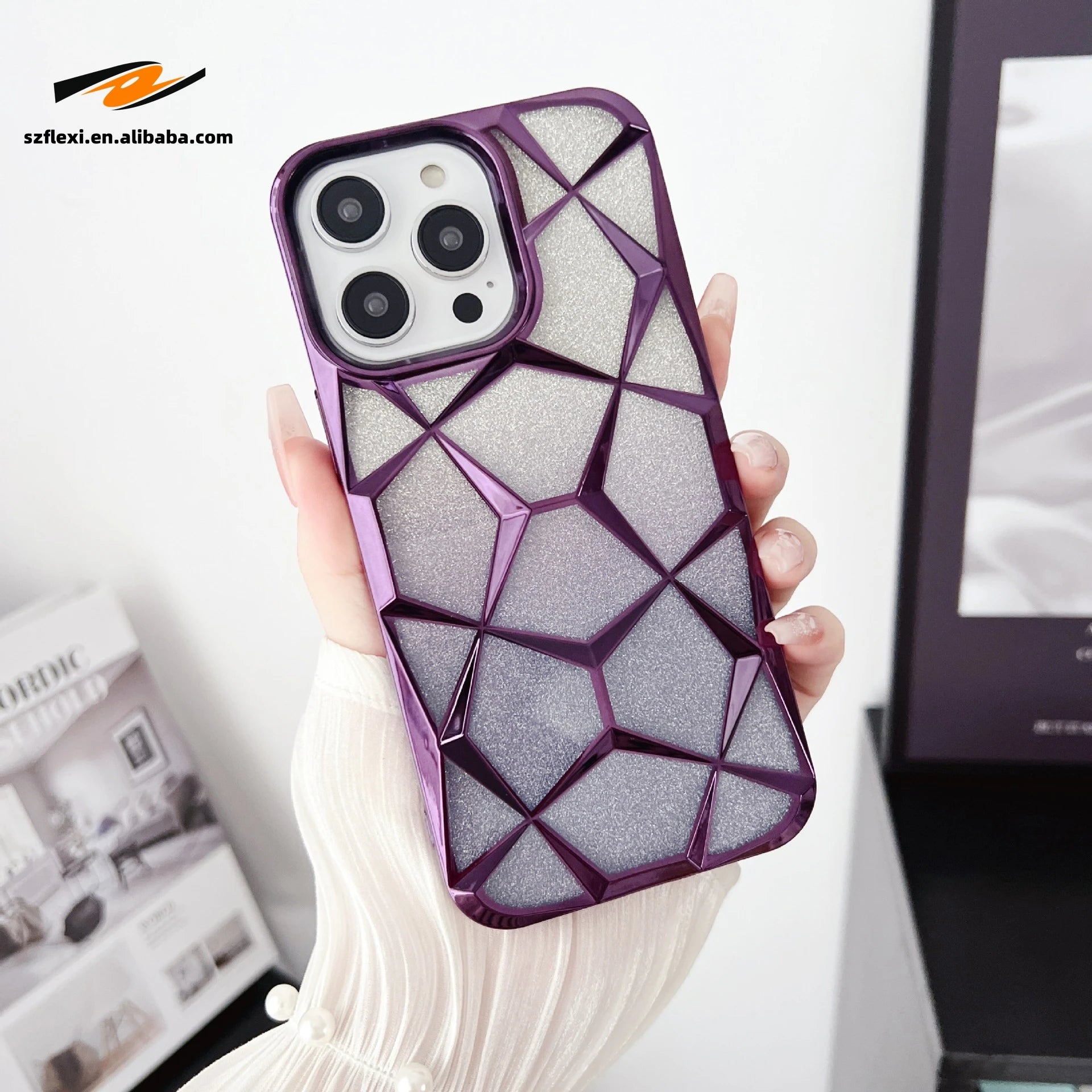 Lattice Design Phone Case for iPhone 15 Pro Max and More 8