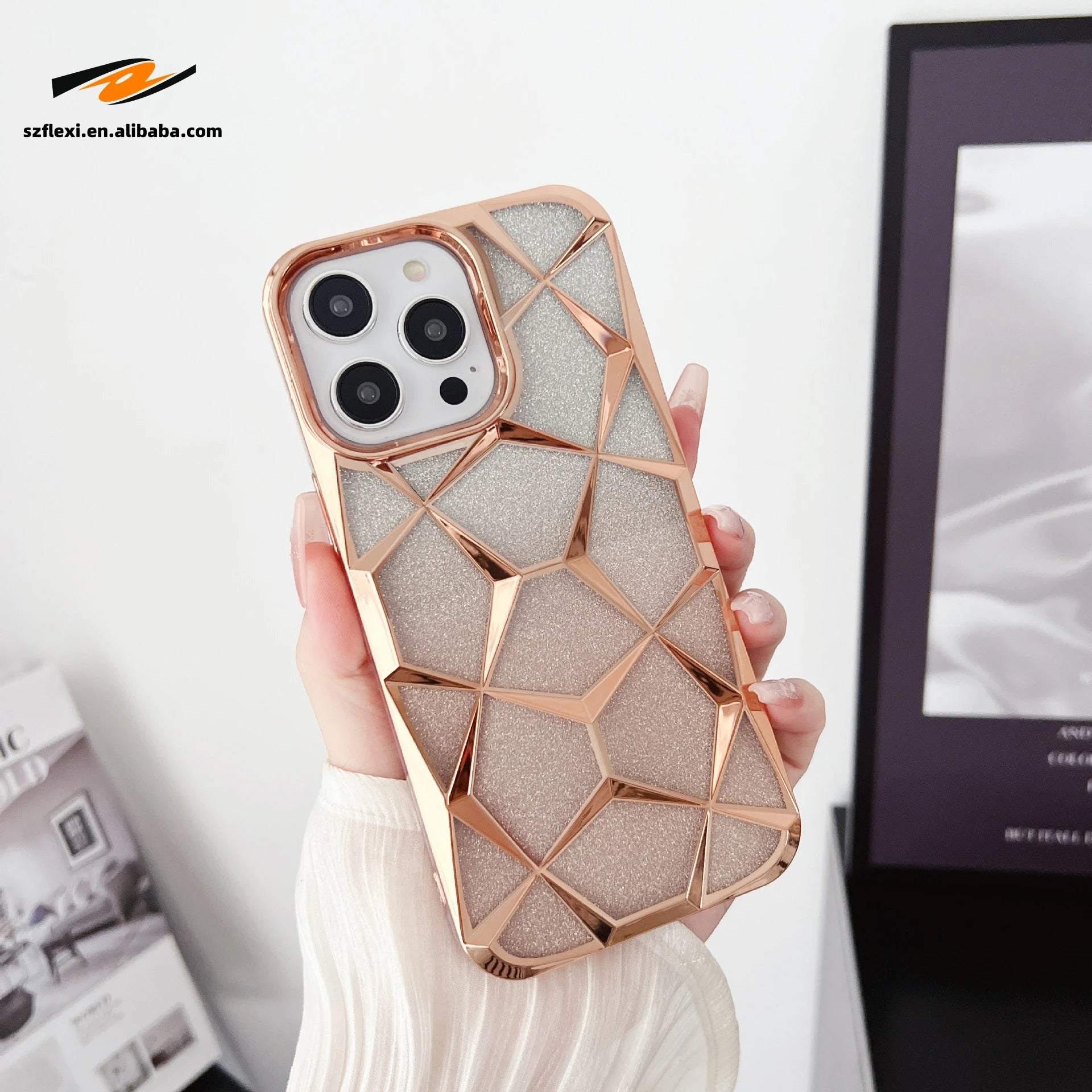 Lattice Design Phone Case for iPhone 15 Pro Max and More 11