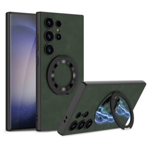 Leather Case for Samsung S24 Ultra with Magnetic Wireless Charger 9