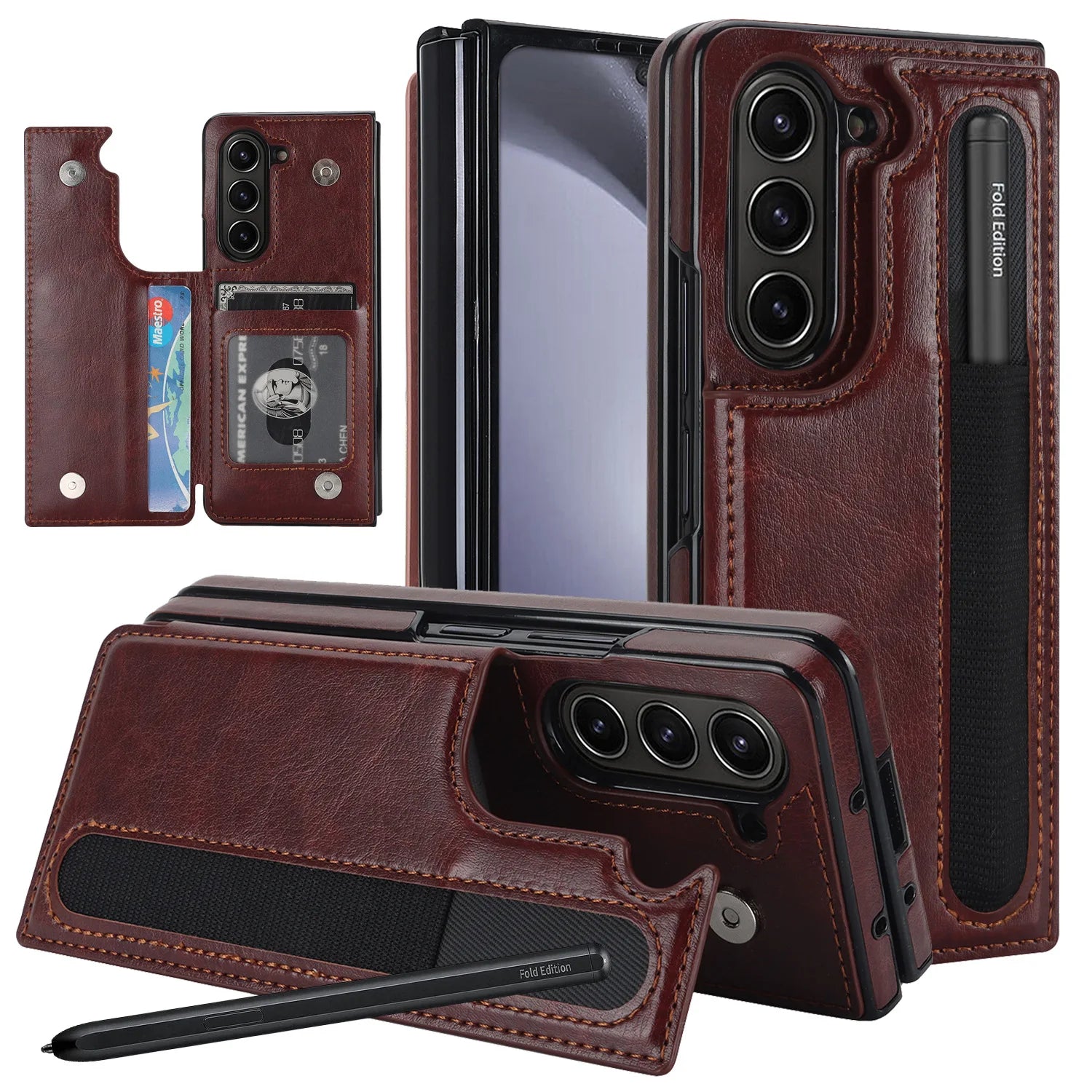 Luxury Leather Wallet Samsung Case price in Bangladesh 11