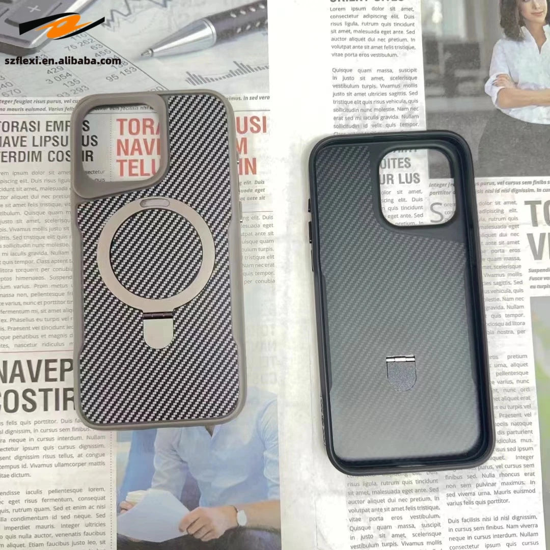 Magnetic Acrylic Phone Case with Metal Support for iPhone 5