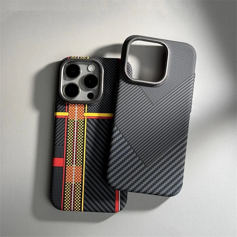 Magnetic Carbon Fiber Case for iPhone Models