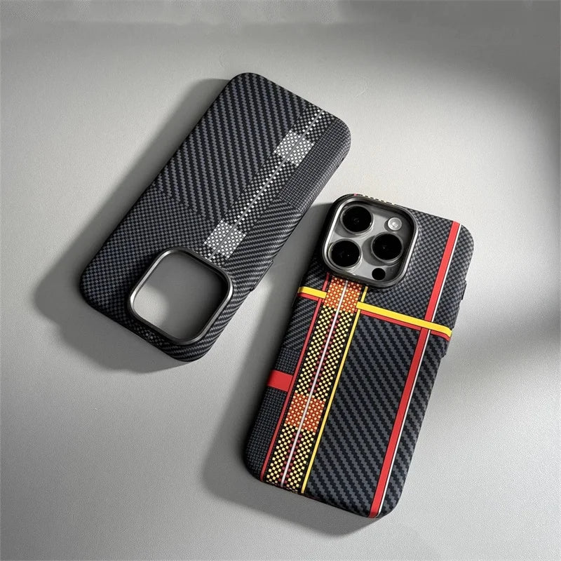 Magnetic Carbon Fiber Case for iPhone Models 1
