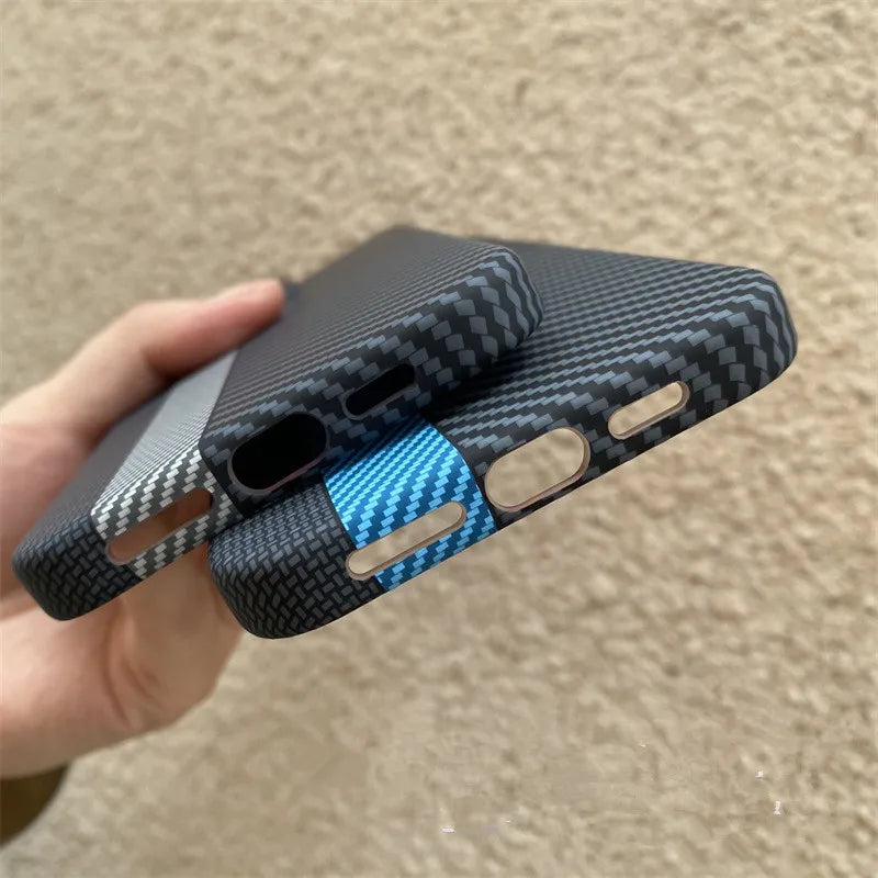 Magnetic Carbon Fiber Case for iPhone Models 2
