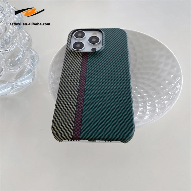 Magnetic Carbon Fiber Case for iPhone Models 2