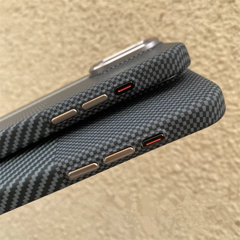 Magnetic Carbon Fiber Case for iPhone Models 3